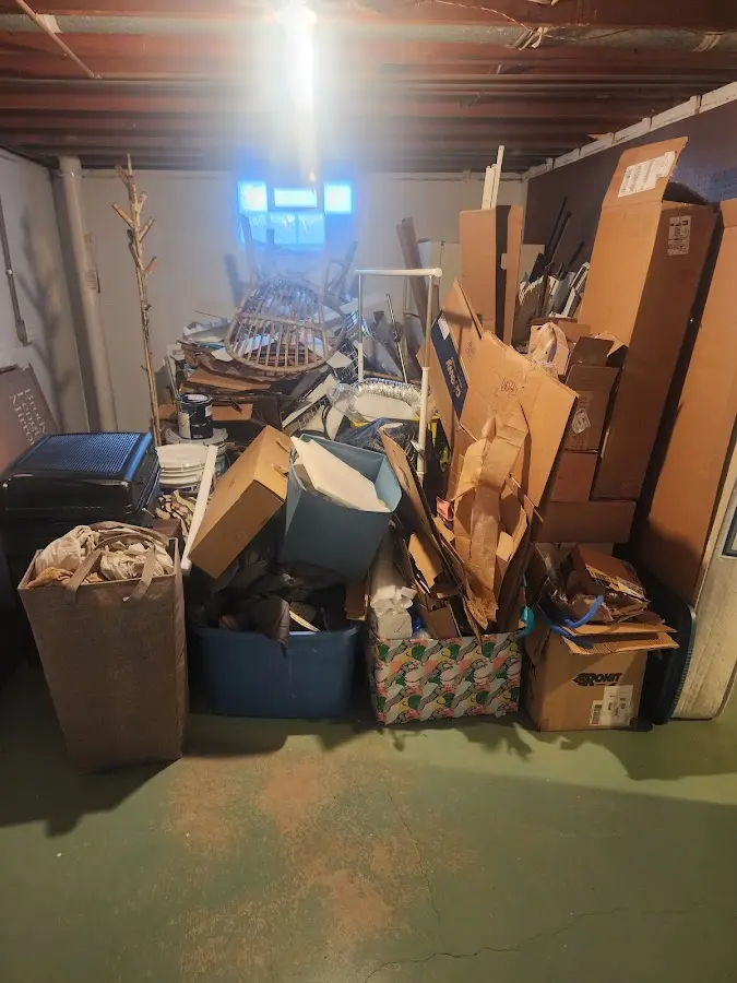 Roll-off dumpster container at job site for Construction Dumpster Rental in Eveleth